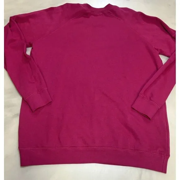 Peloton NWOT Rose Logo Print Crewneck Sweatshirt Pink Women’s Size Medium - Picture 8 of 8